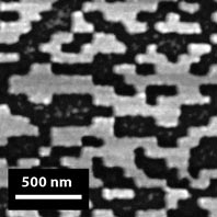 Scanning Electron Microscope (SEM) image of a holographic optical element (HOE) fabricated by CXRO using the CXRO Nanowriter